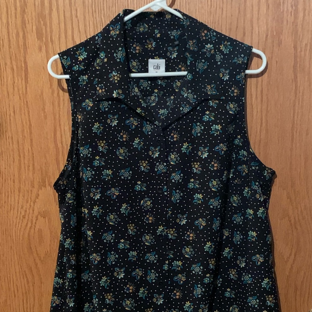 CAbi Whimsy Floral Blouse, Style 3440, Size XL